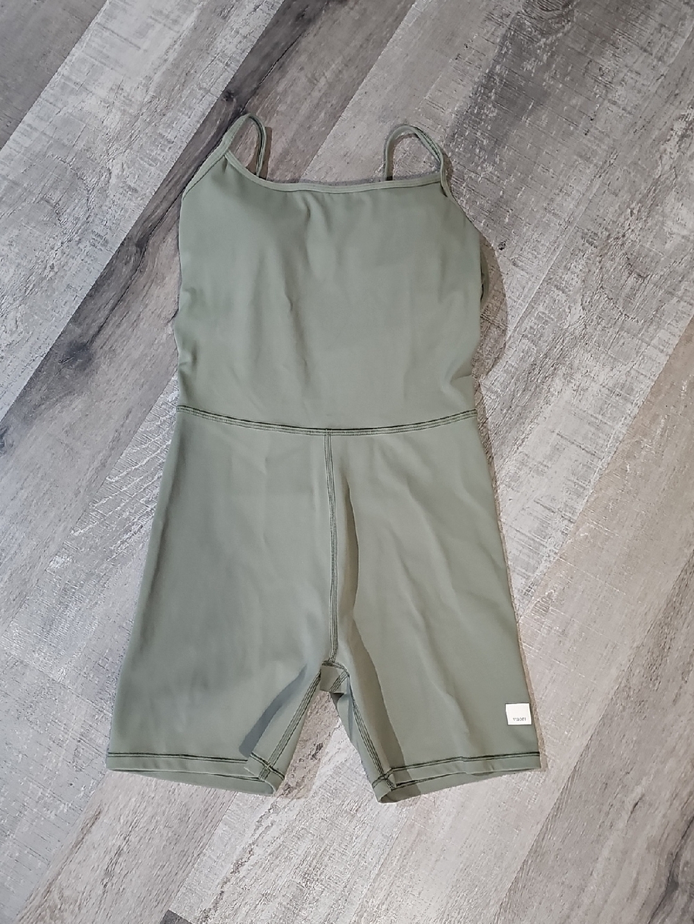 Vuori Olive Green Girls' Performance Romper (B)